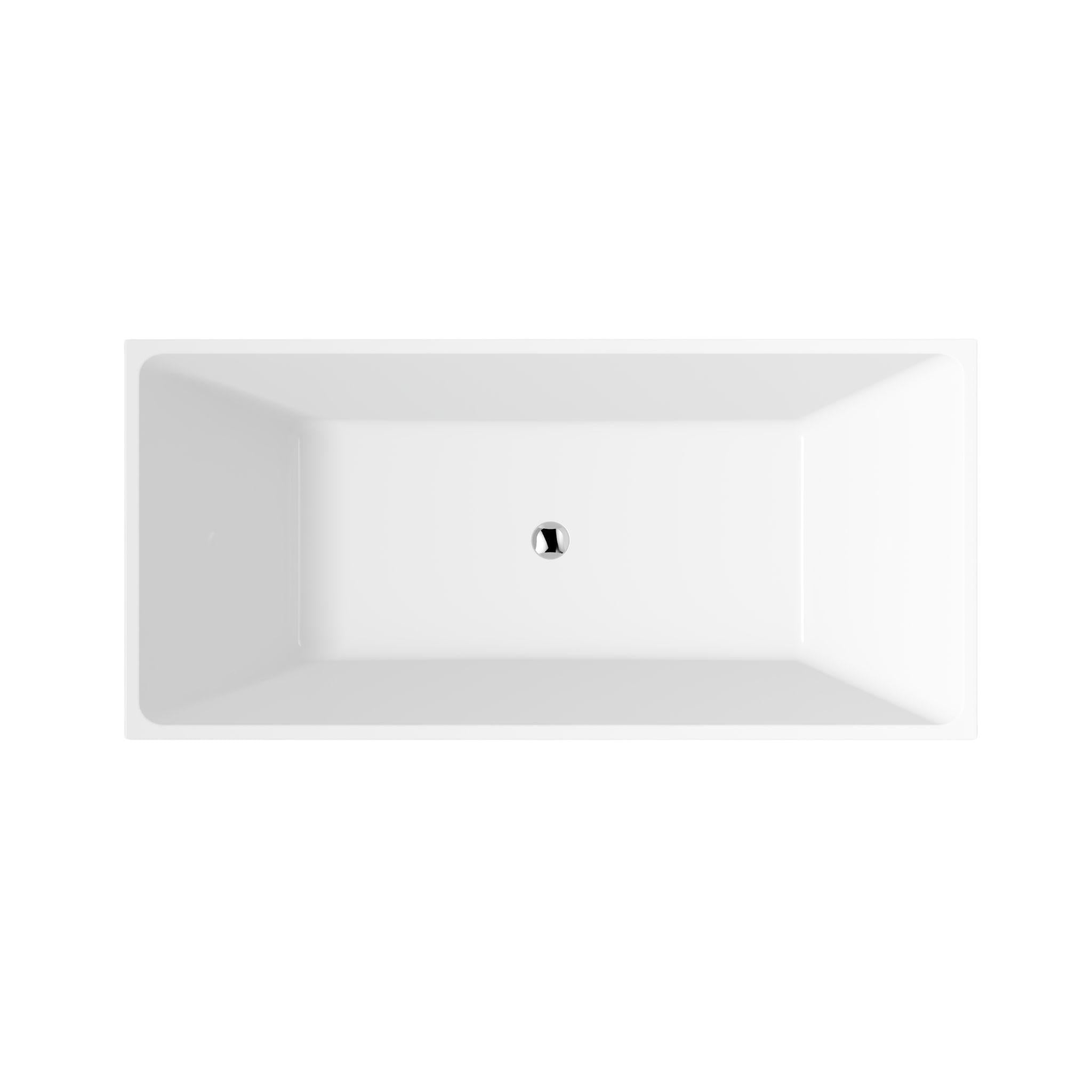 LUKKA CRETE MULTIFIT FREESTANDING BATHTUB GLOSS WHITE (AVAILABLE IN 1500MM AND 1700MM)