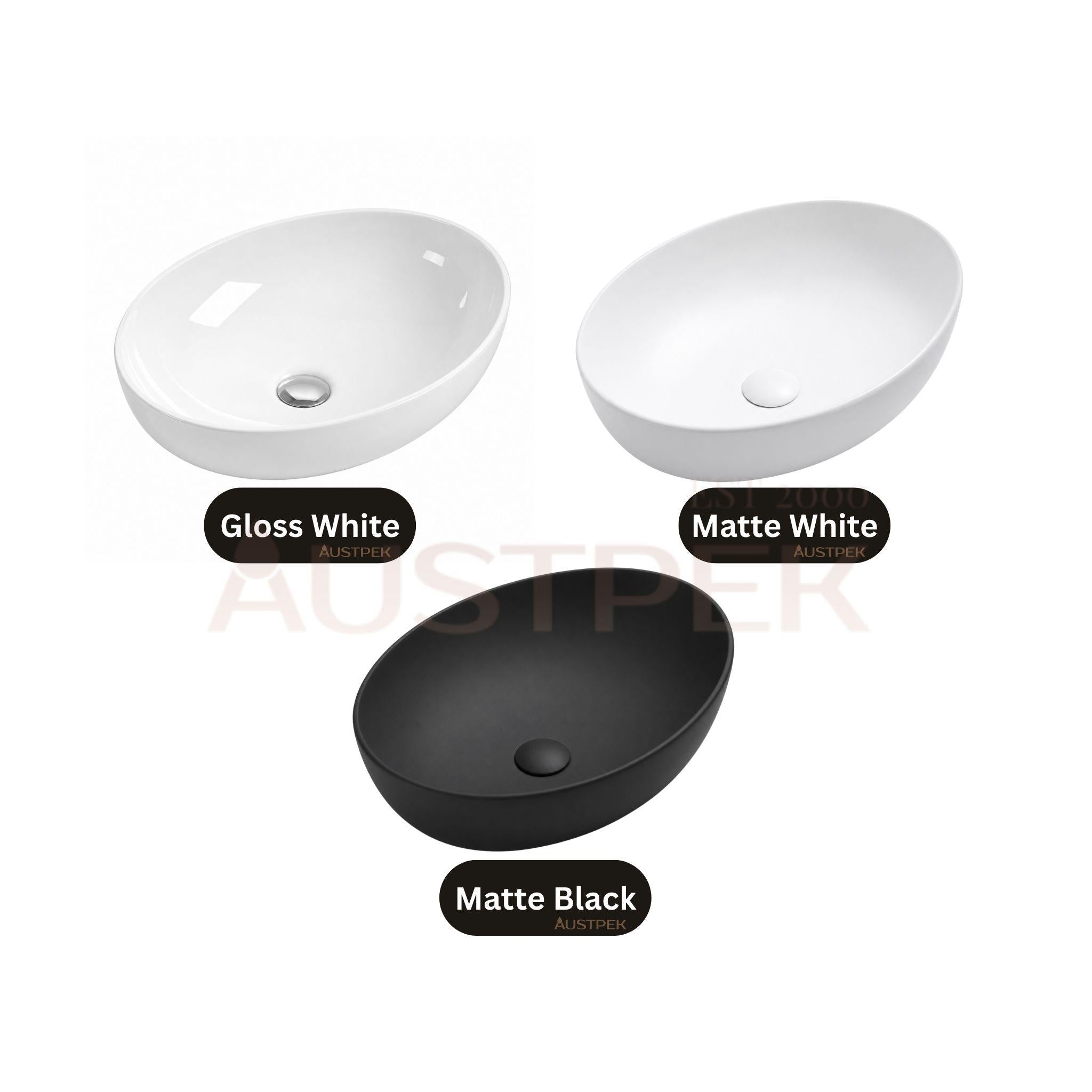 LUKKA CAREY ABOVE COUNTER BASIN MATTE BLACK 520MM