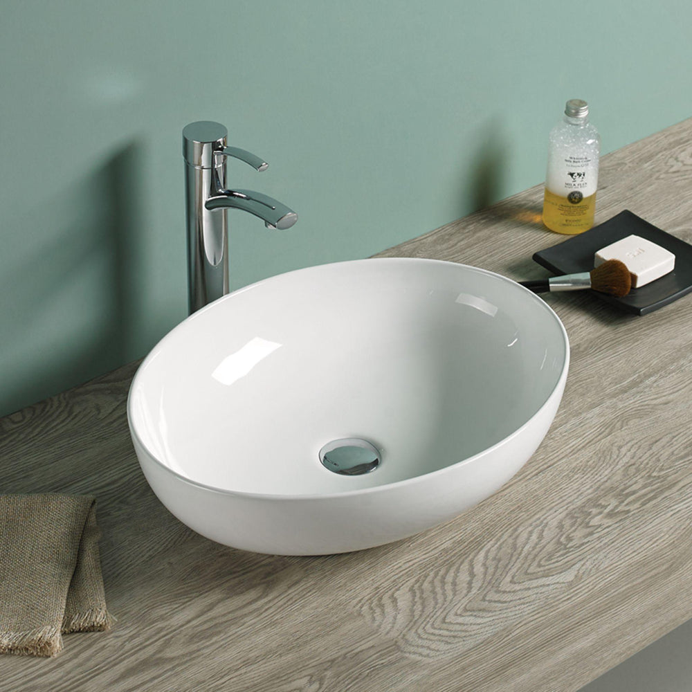 LUKKA CAREY ABOVE COUNTER BASIN GLOSS WHITE 520MM