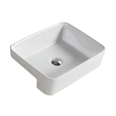 LUKKA KLIFF SEMI RECESSED BASIN GLOSS WHITE 480MM