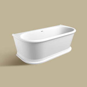LUKKA DULWICH BACK TO WALL BATHTUB OVERFLOW GLOSS WHITE 1700MM