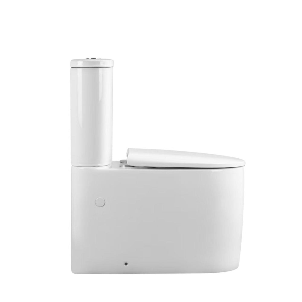 LUKKA DEVITO TORNADO RIMLESS BACK TO WALL TOILET SUITE GLOSS WHITE