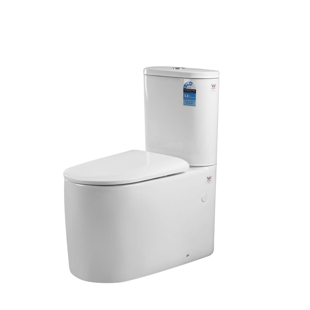 LUKKA DEVITO TORNADO RIMLESS BACK TO WALL TOILET SUITE GLOSS WHITE