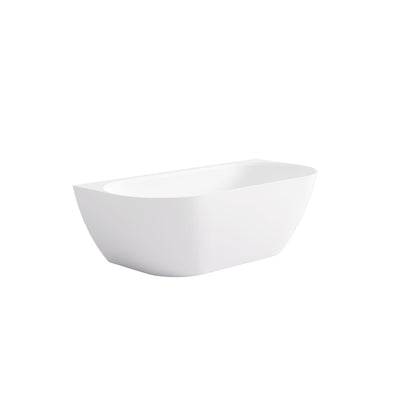 LUKKA ELLIPS BACK TO WALL FREESTANDING BATHTUB GLOSS WHITE (AVAILABLE IN 1500MM AND 1700MM)