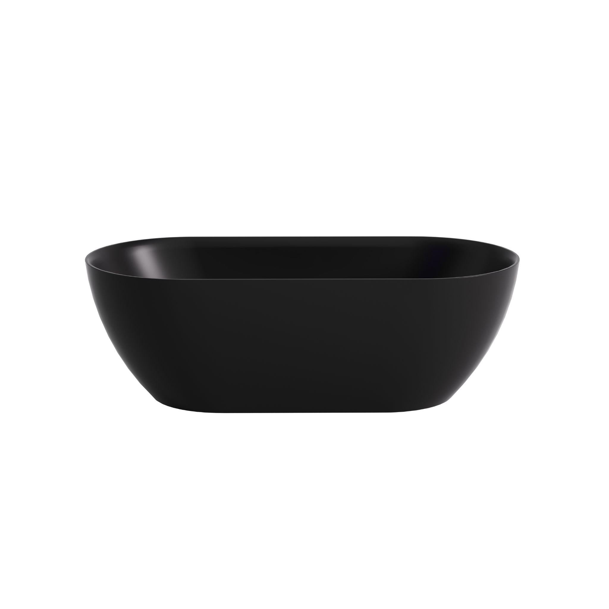 LUKKA ELLIPS SLIM FREESTANDING BATHTUB MATTE BLACK (AVAILABLE IN MULTIPLE SIZES)