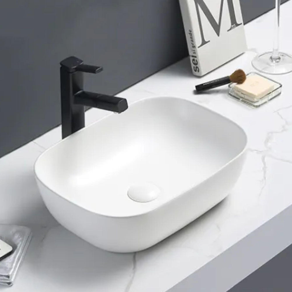 LUKKA ELLIPS ABOVE COUNTER BASIN MATTE WHITE 460MM