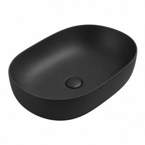 LUKKA ELLIPS ABOVE COUNTER BASIN MATTE BLACK 490MM
