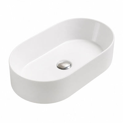 LUKKA ELLIPS ABOVE COUNTER BASIN GLOSS WHITE 525MM