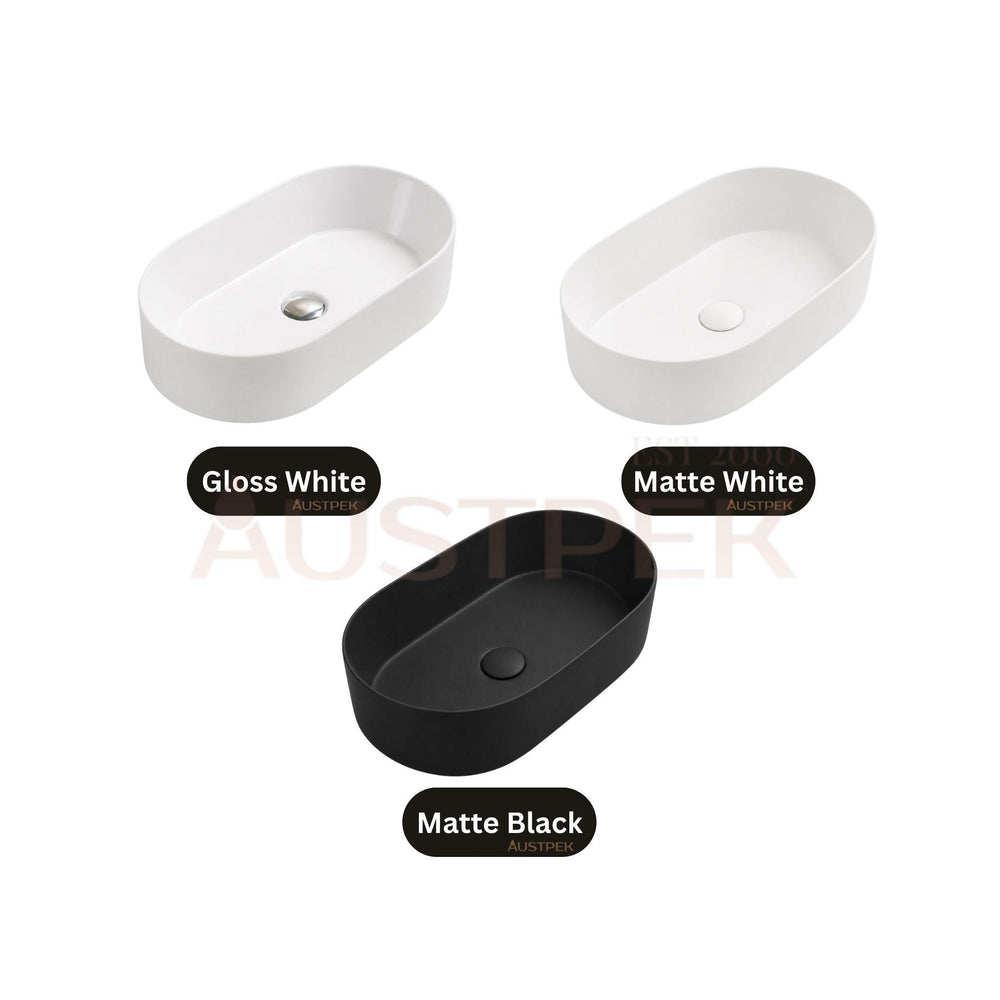 LUKKA ELLIPS ABOVE COUNTER BASIN GLOSS WHITE 525MM