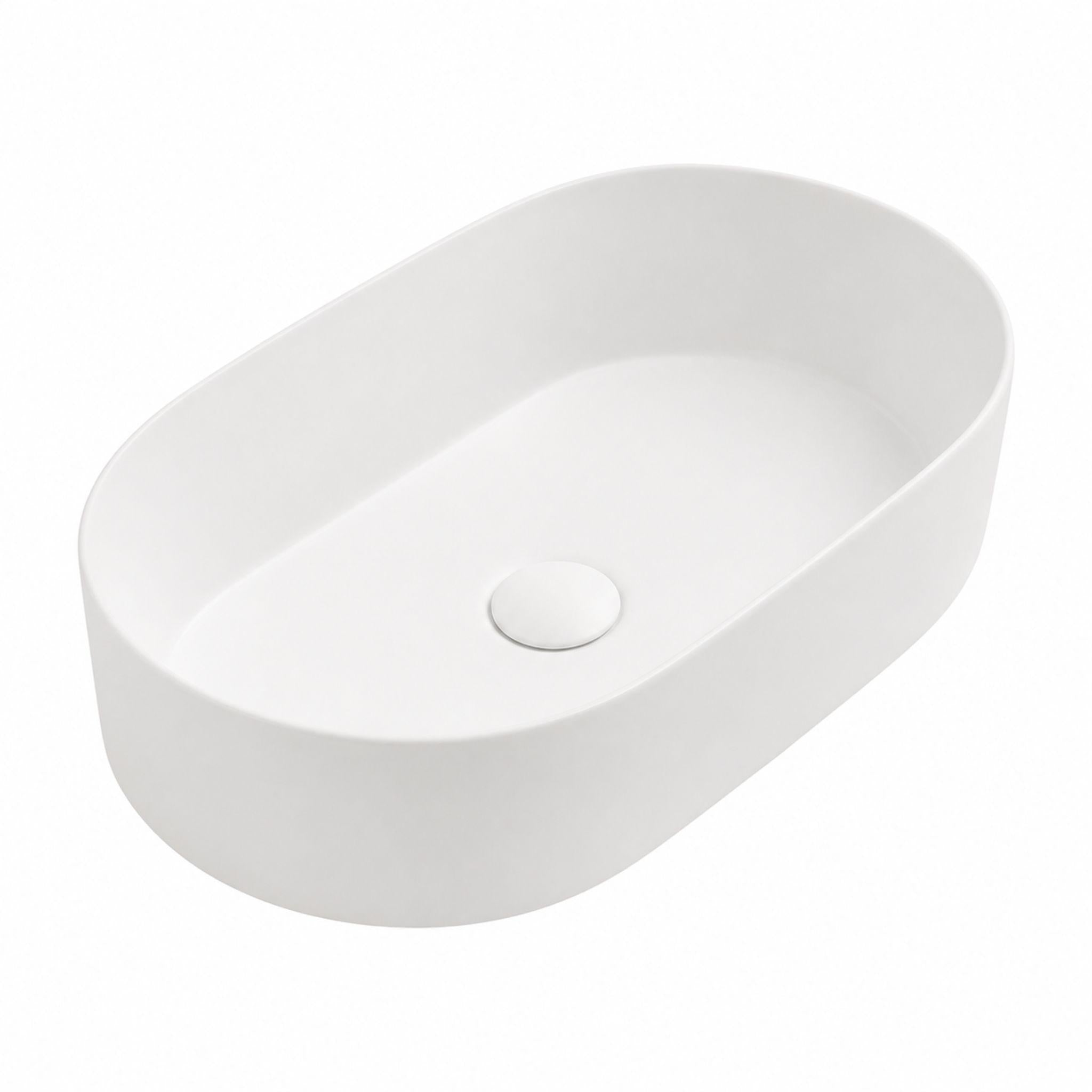 LUKKA ELLIPS ABOVE COUNTER BASIN MATTE WHITE 525MM