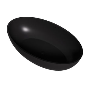 LUKKA KIRRA FREESTANDING BATHTUB MATTE BLACK 1760MM