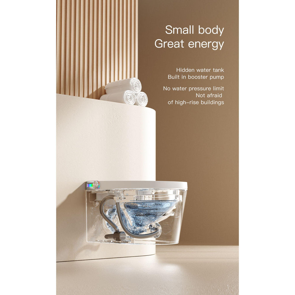 LUKKA EVO WALL HUNG SMART TOILET WITH SMART SEAT WHITE