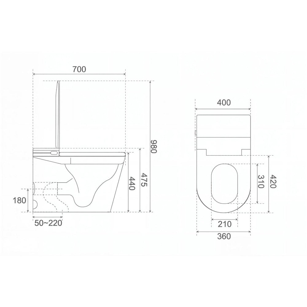 LUKKA EVO WALL FACED SMART TOILET WITH SMART SEAT WHITE