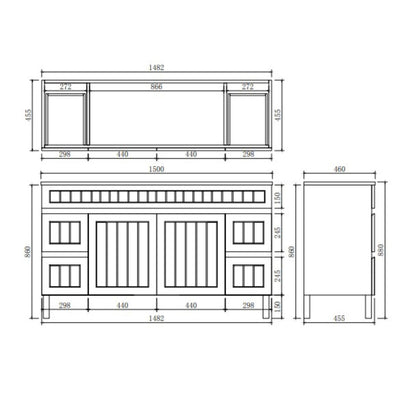 LUKKA ARCHILL FEDERATION MATTE BLACK 1500MM DOUBLE BOWL FLOOR STANDING VANITY