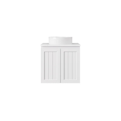 LUKKA ARCHILL FEDERATION MATTE WHITE 600MM SINGLE BOWL WALL HUNG VANITY