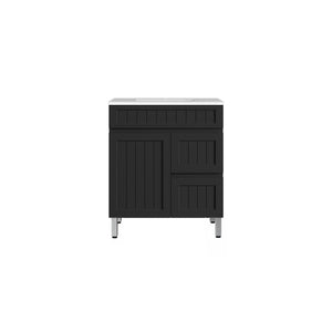 LUKKA ARCHILL FEDERATION BLACK 750MM SINGLE BOWL FLOOR STANDING VANITY (AVAILABLE IN LEFT AND RIGHT HAND DRAWER)