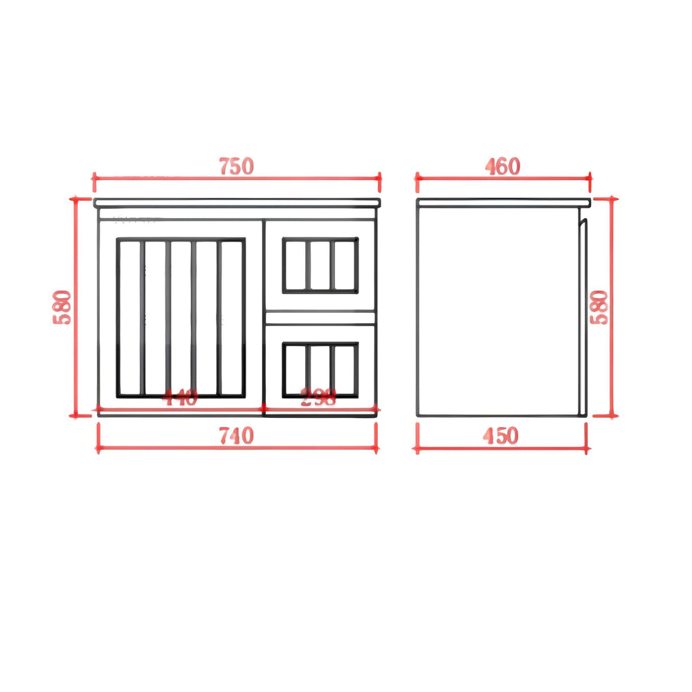 LUKKA ARCHILL FEDERATION WHITE 750MM SINGLE BOWL WALL HUNG VANITY (AVAILABLE IN LEFT AND RIGHT HAND DRAWER)