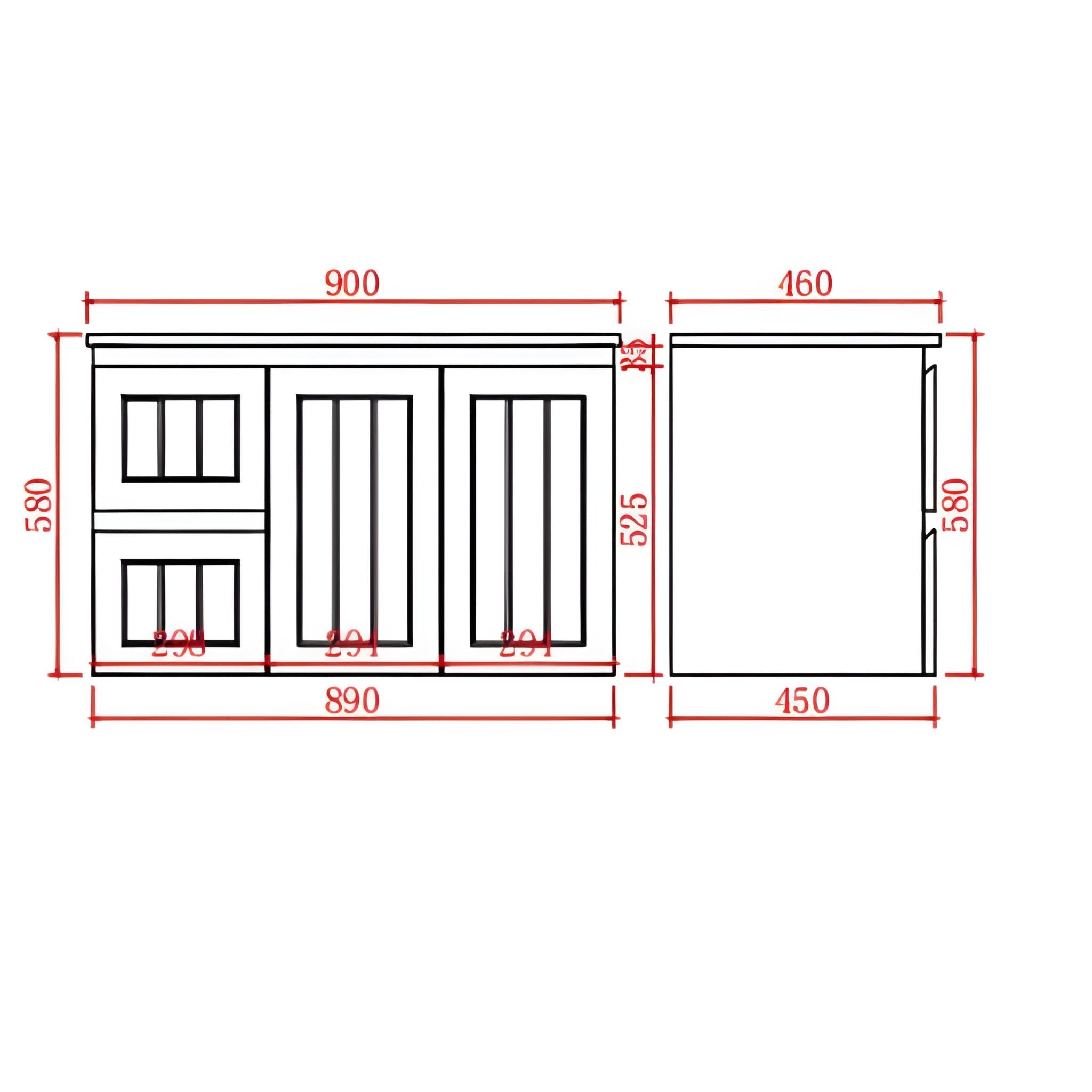 LUKKA ARCHILL FEDERATION MATTE WHITE 900MM SINGLE BOWL WALL HUNG VANITY (AVAILABLE IN LEFT AND RIGHT HAND DRAWER)