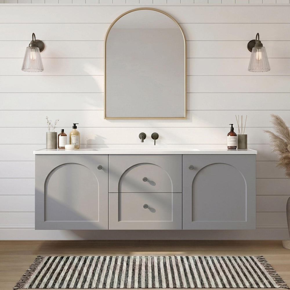 LUKKA CHESTER FEDERATION MATTE GREY 1200MM SINGLE BOWL WALL HUNG VANITY