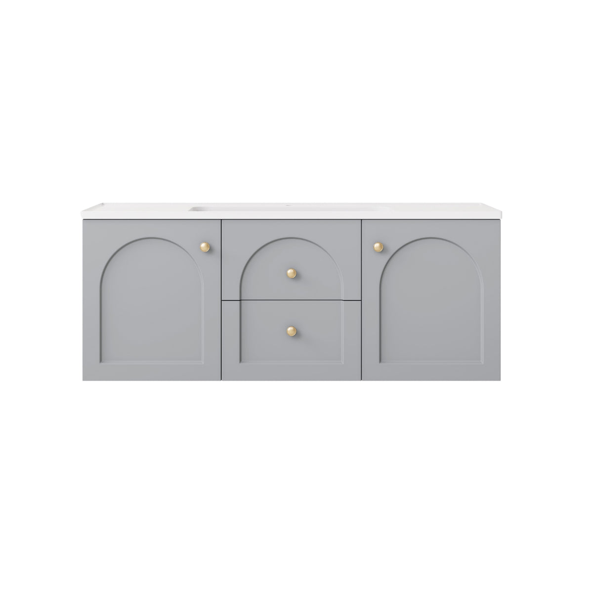 LUKKA CHESTER FEDERATION MATTE GREY 1200MM SINGLE BOWL WALL HUNG VANITY