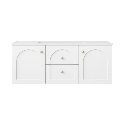 LUKKA CHESTER FEDERATION MATTE WHITE 1200MM SINGLE BOWL WALL HUNG VANITY