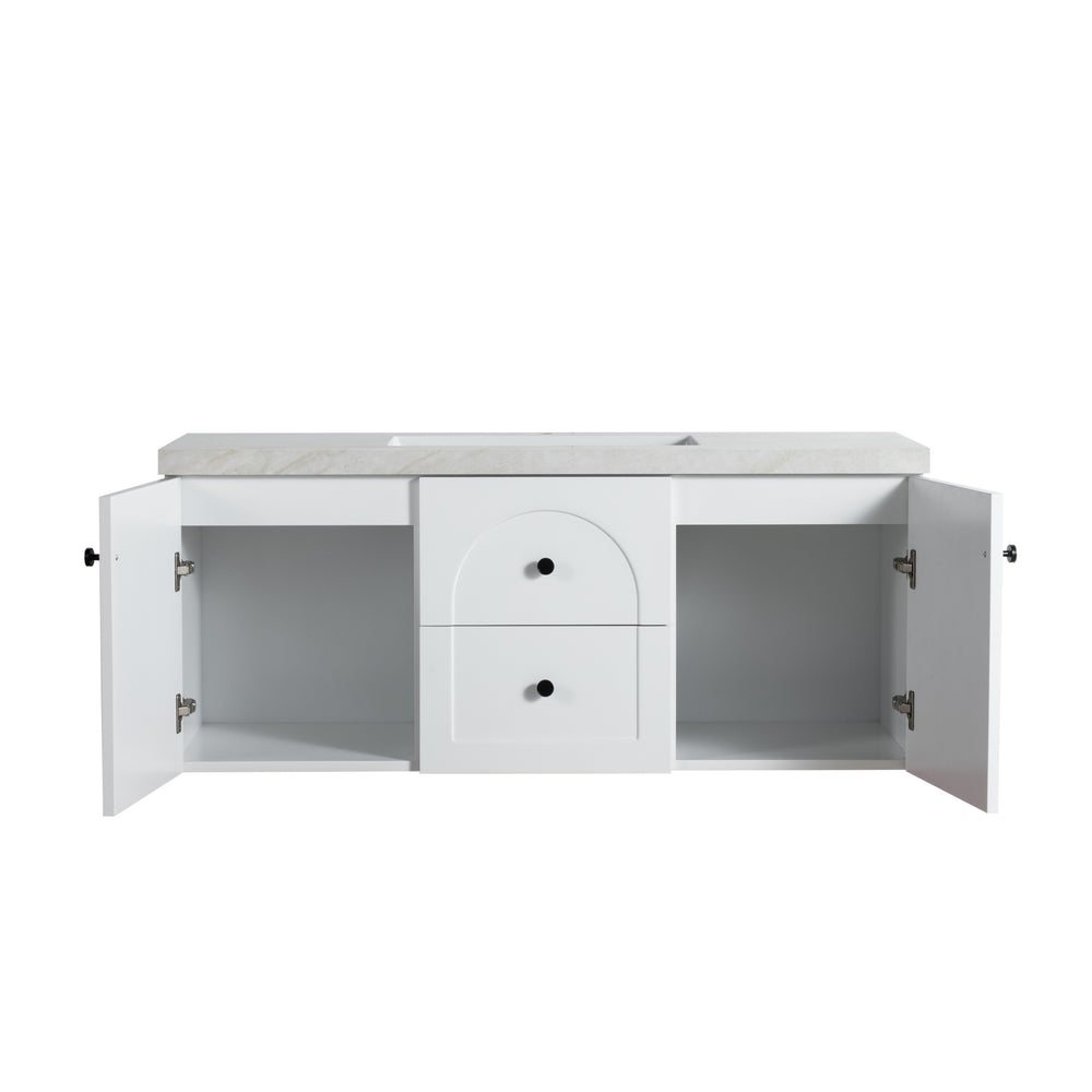 LUKKA CHESTER FEDERATION MATTE WHITE 1200MM SINGLE BOWL WALL HUNG VANITY