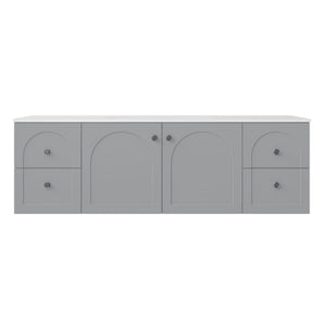 LUKKA CHESTER FEDERATION MATTE GREY 1500MM DOUBLE BOWL WALL HUNG VANITY
