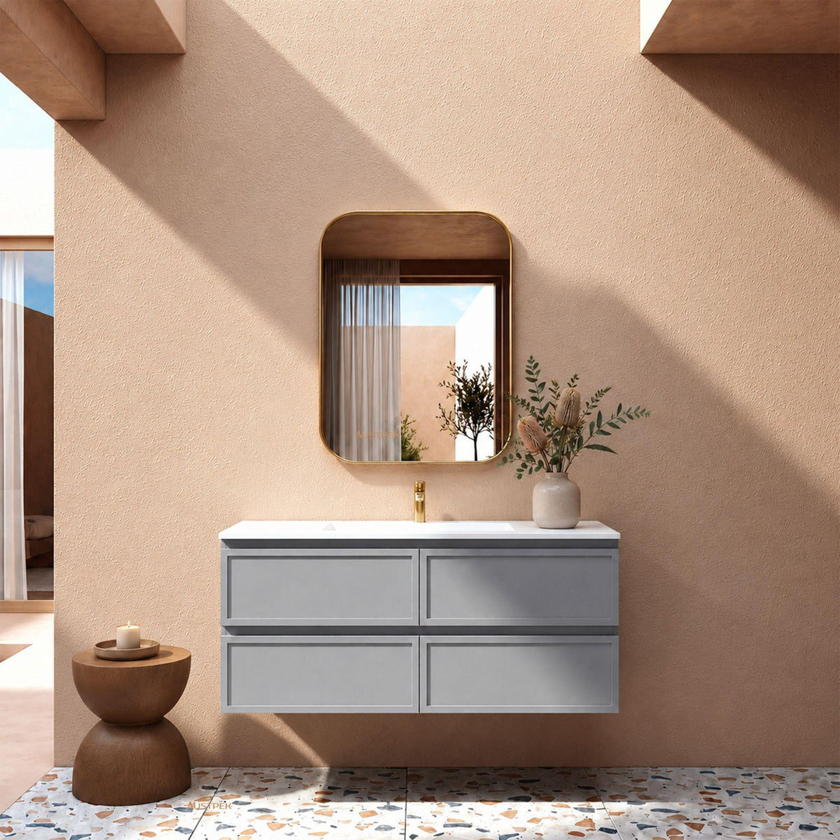 LUKKA HAMILTON MATTE GREY 1200MM SINGLE BOWL WALL HUNG VANITY