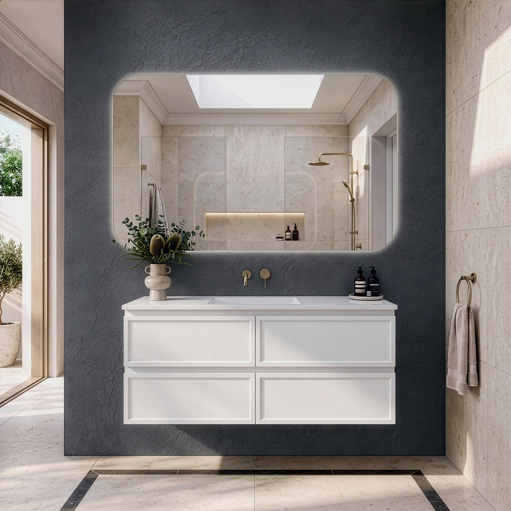 LUKKA HAMILTON MATTE WHITE 1200MM SINGLE BOWL WALL HUNG VANITY