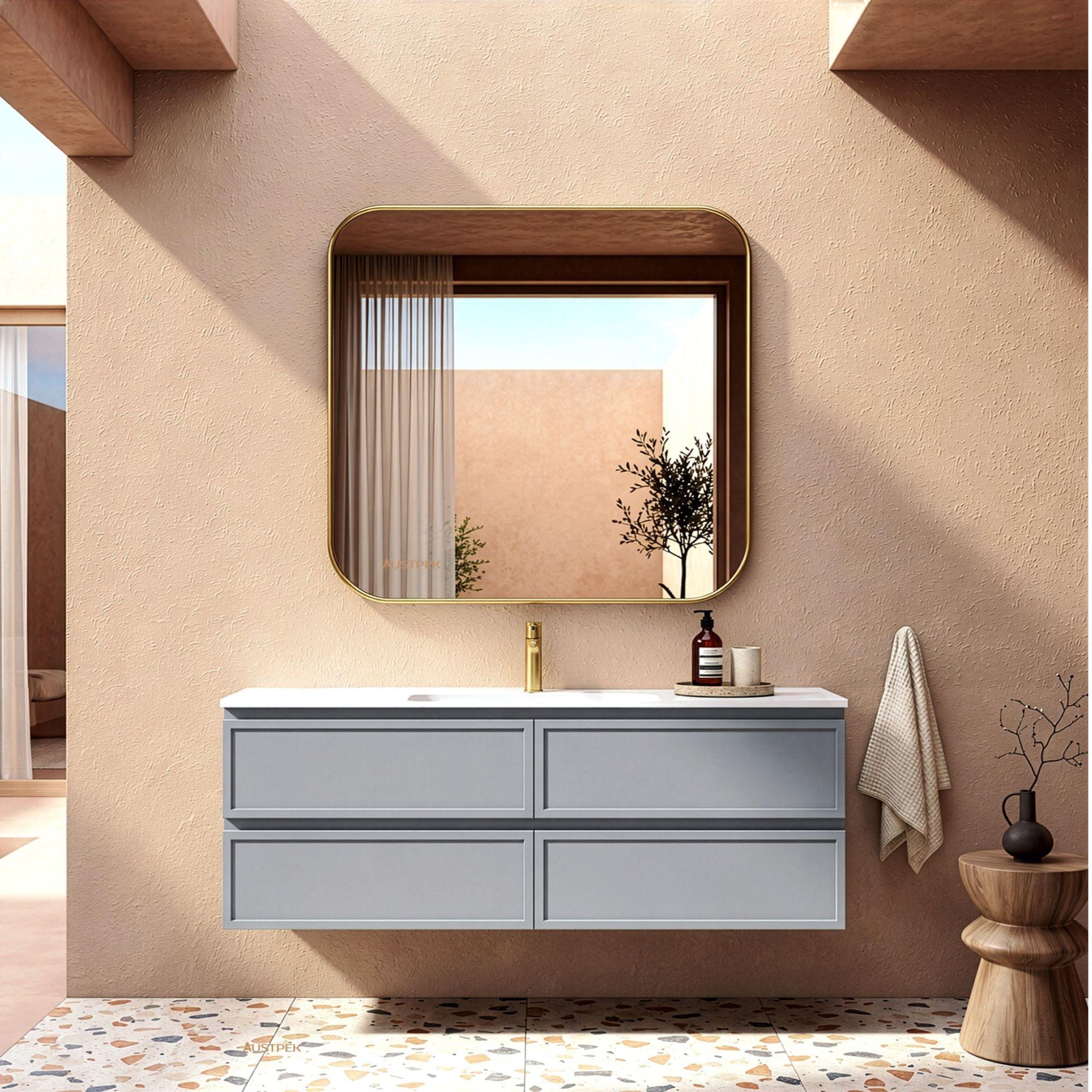 LUKKA HAMILTON MATTE GREY 1500MM SINGLE BOWL WALL HUNG VANITY