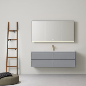 LUKKA HAMILTON MATTE GREY 1500MM SINGLE BOWL WALL HUNG VANITY