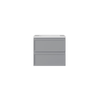 LUKKA HAMILTON MATTE GREY 600MM SINGLE BOWL WALL HUNG VANITY