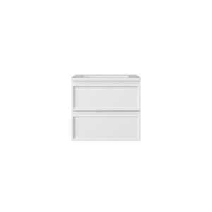 LUKKA HAMILTON MATTE WHITE 600MM SINGLE BOWL WALL HUNG VANITY