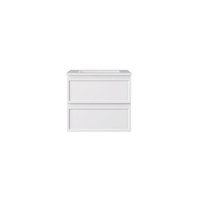 LUKKA HAMILTON MATTE WHITE 600MM SINGLE BOWL WALL HUNG VANITY