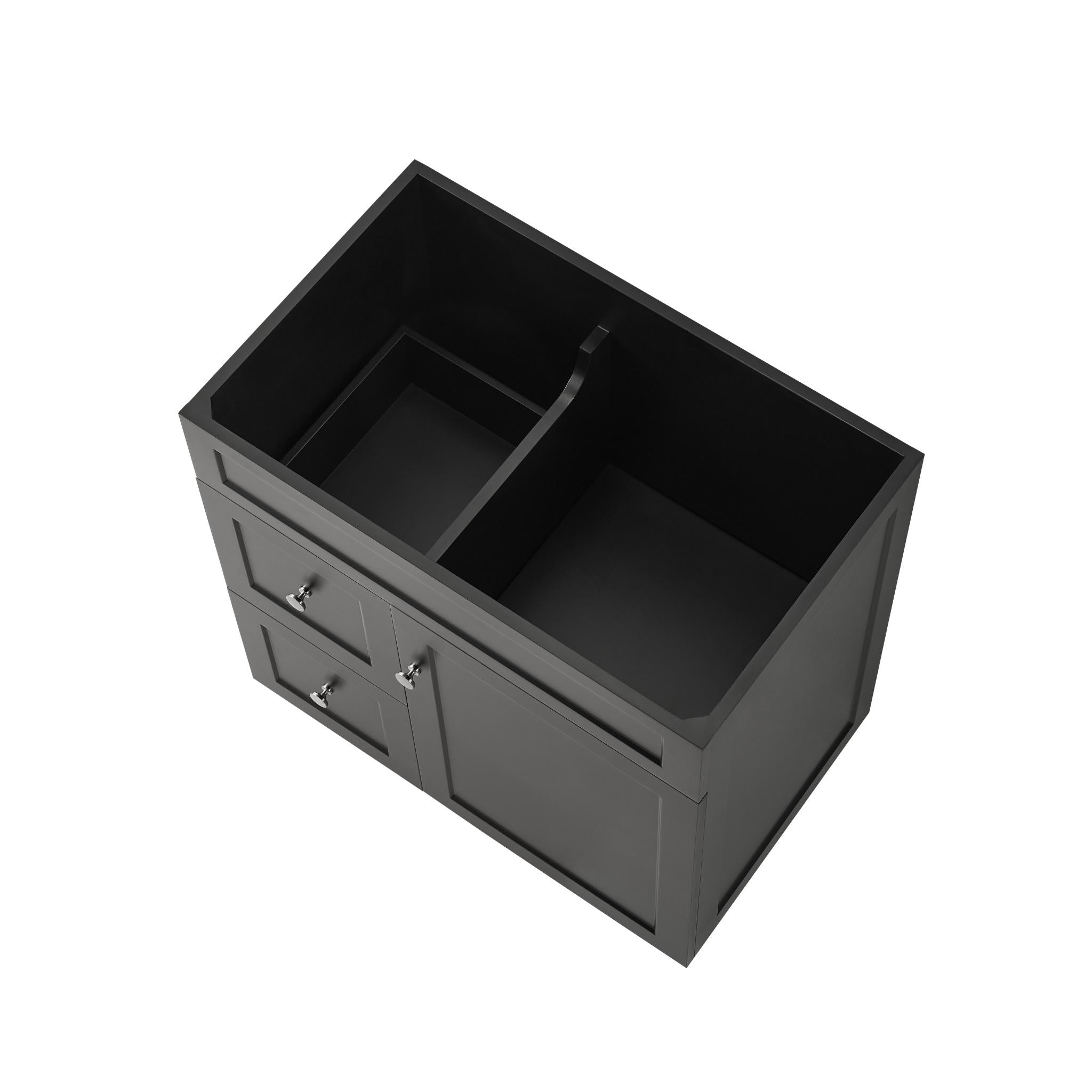 LUKKA HAROLD FEDERATION MATTE BLACK 750MM SINGLE BOWL FLOOR STANDING VANITY (AVAILABLE IN LEFT AND RIGHT HAND DRAWER)