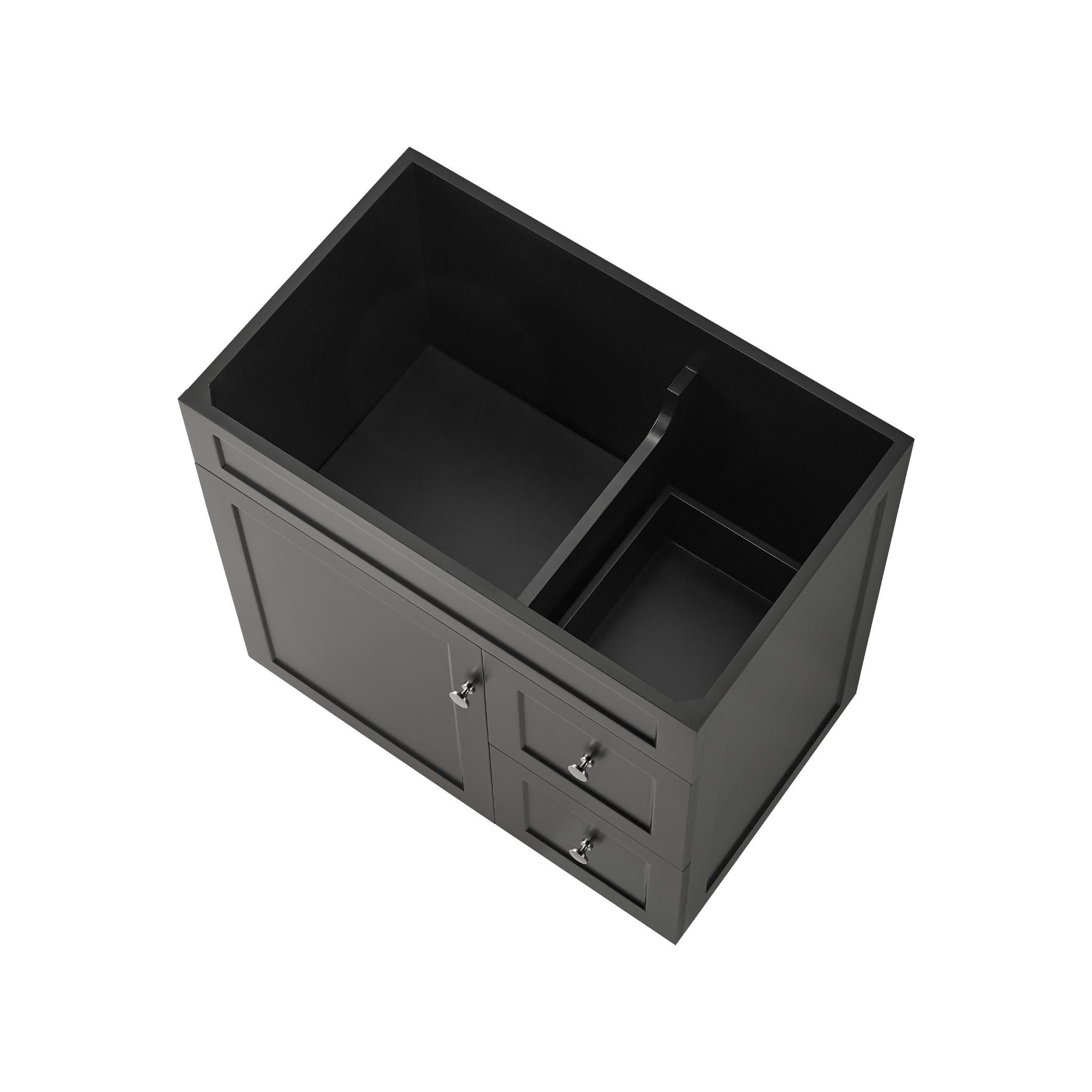 LUKKA HAROLD FEDERATION MATTE BLACK 750MM SINGLE BOWL FLOOR STANDING VANITY (AVAILABLE IN LEFT AND RIGHT HAND DRAWER)