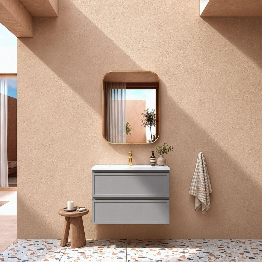 LUKKA HAMILTON MATTE GREY 750MM SINGLE BOWL WALL HUNG VANITY