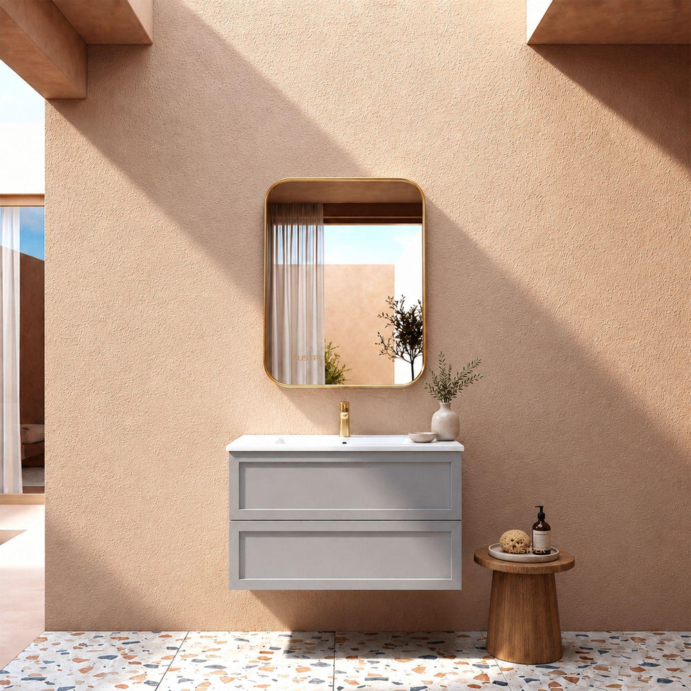 LUKKA HAMILTON MATTE GREY 900MM SINGLE BOWL WALL HUNG VANITY