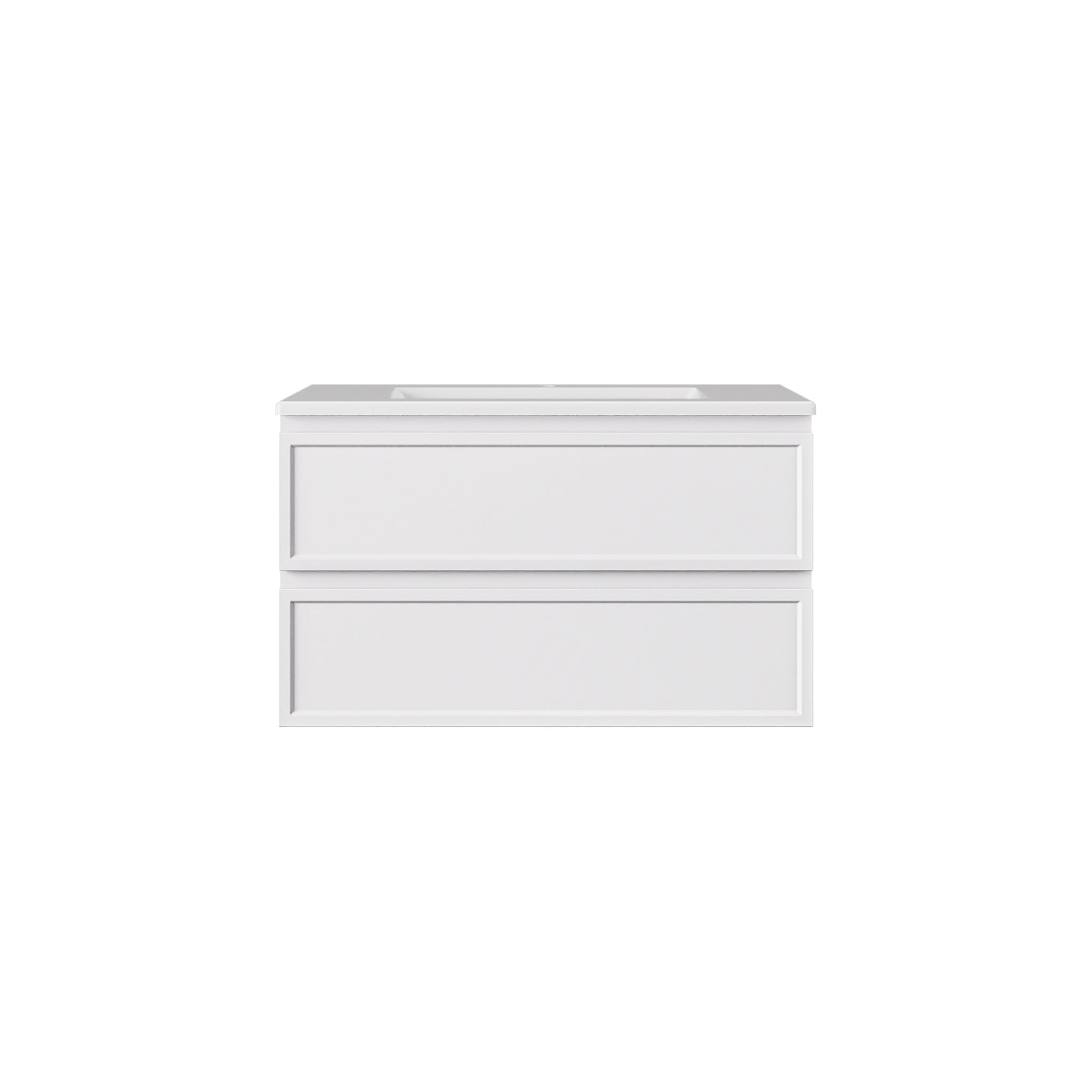 LUKKA HAMILTON MATTE WHITE 900MM SINGLE BOWL WALL HUNG VANITY