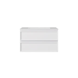 LUKKA HAMILTON MATTE WHITE 900MM SINGLE BOWL WALL HUNG VANITY