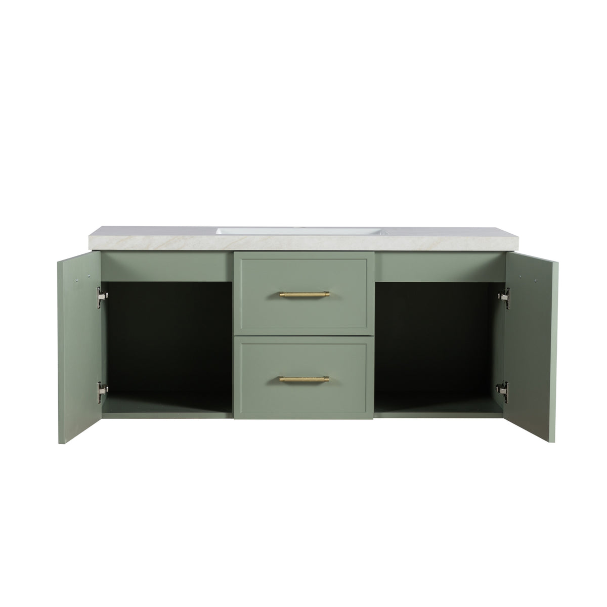 LUKKA KINGSLEY FEDERATION OLIVE GREEN 1200MM SINGLE BOWL WALL HUNG VANITY
