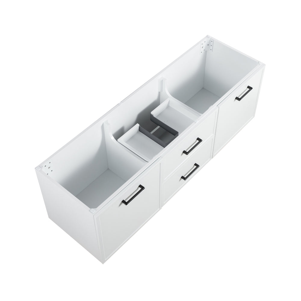 LUKKA KINGSLEY FEDERATION MATTE WHITE 1500MM SINGLE BOWL WALL HUNG VANITY