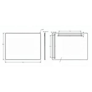 LUKKA RECTTA RECTANGULAR FRAMED MIRROR MATTE BLACK 1200X900MM