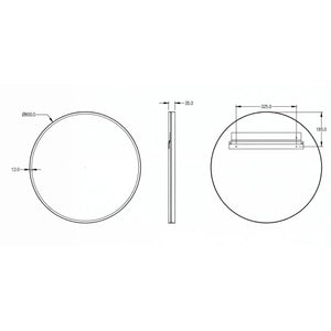 LUKKA ORBIS ROUND FRAMED MIRROR MATTE BLACK 600X600MM