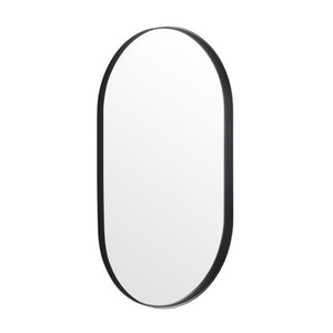 LUKKA ELLIPS OVAL FRAMED MIRROR MATTE BLACK 600X1500MM