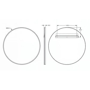 LUKKA ORBIS ROUND FRAMED MIRROR BRUSHED NICKEL 800X800MM