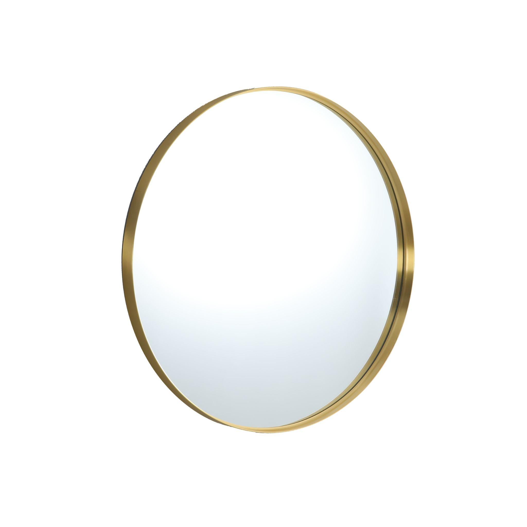 LUKKA ORBIS ROUND FRAMED MIRROR BRUSHED GOLD 900X900MM