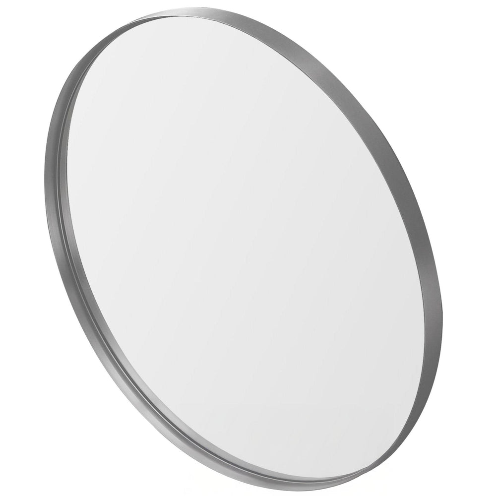 LUKKA ORBIS ROUND FRAMED MIRROR BRUSHED NICKEL 900X900MM