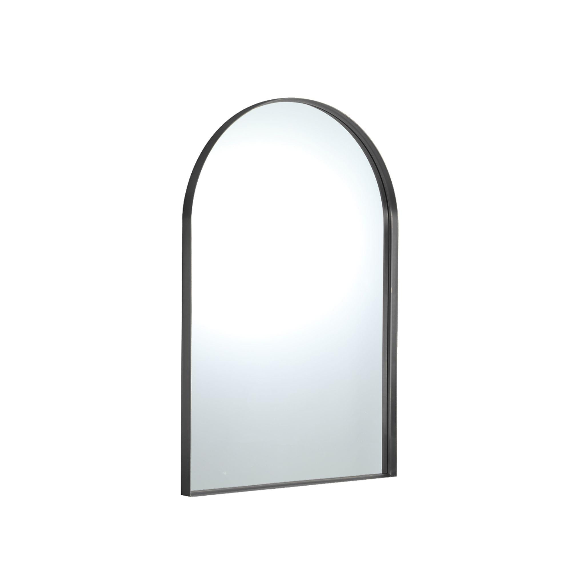 LUKKA ARCO ARCHED FRAMED MIRROR GUN METAL 600X900MM