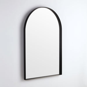 LUKKA ARCO ARCHED FRAMED MIRROR MATTE BLACK 600X900MM